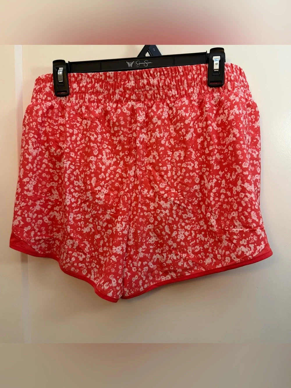 XL Athletic Works Women’s Red Floral Running Shorts